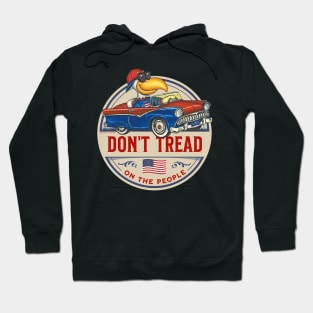 Red white blue flag USA Don't Tread on the People with eagle Hoodie